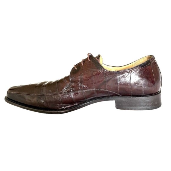 Mezlan Platinum Dinan Brown Leather Eel Skin Lace Up Dress Shoes Size 12M main image 9
